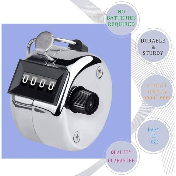 Retro Style 0,8 Zoll 4-stelliger Bildschirm Mechanischer manueller Metallzähler – Bild 4
