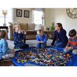 Faltbare Aufbewahrungstasche für Kinderspielzeug, Größe: 1,5 x 1,5 m (dunkelblau) – Bild 4