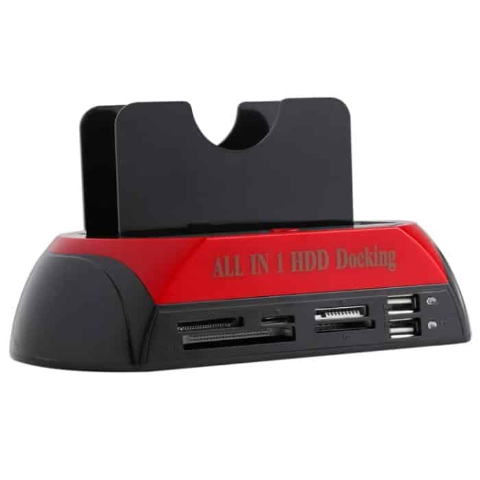 Alles in 1 Dual 2,5 Zoll / 3,5 Zoll SATA / IDE HDD Dock Station mit Kartenleser und Hub – Bild 2