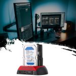 Alles in 1 Dual 2,5 Zoll / 3,5 Zoll SATA / IDE HDD Dock Station mit Kartenleser und Hub – Bild 8