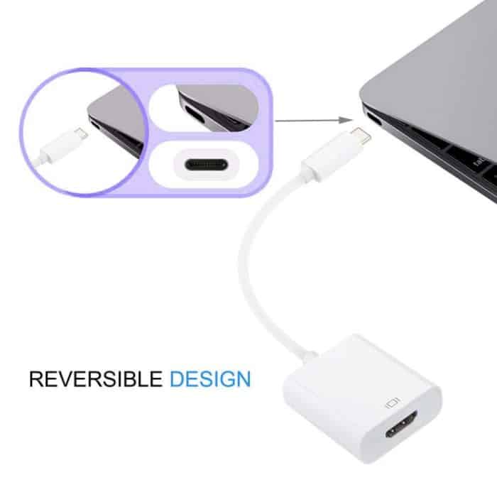 15 cm USB-C / Typ C 3.1 Adapterkabel zwischen Stecker und HDMI-Buchse, Für Macbook 12 Zoll / Chromebook Pixel 2015 – Bild 3