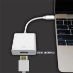 15 cm USB-C / Typ C 3.1 Adapterkabel zwischen Stecker und HDMI-Buchse, Für Macbook 12 Zoll / Chromebook Pixel 2015 – Bild 4
