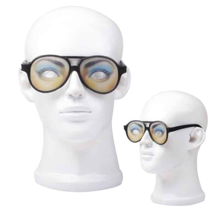 S-HM-0354.jpg Lustige Witzbrille aus Kunststoff mit schwarzem Rahmen (schwarz) – Bild 1