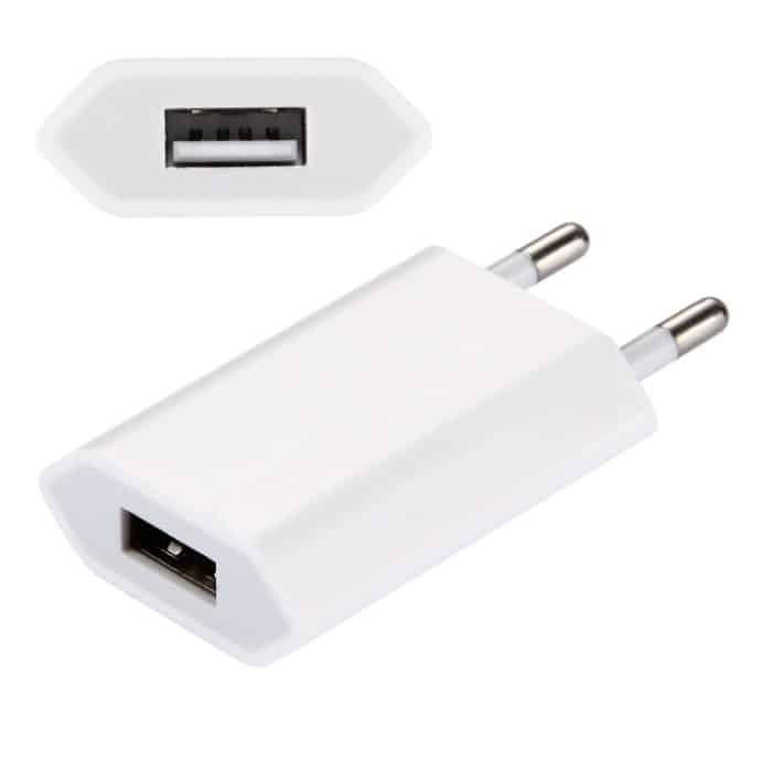 S-IP4G-0129.jpg 5V / 1A Einzel-USB-Port-Ladegerät Reise-Ladegerät, EU-Stecker (weiß) – Bild 1