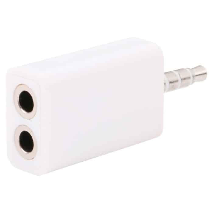 S-IP4G-0428.jpg 3,5 mm Kopfhörer -Splitteradapter, kompatibel mit Telefonen, Tablets, Kopfhörern, MP3 -Player, Auto-/Heimstereo und mehr (weiß) – Bild 1