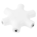 6 Ports Audio Splitter Kopfhöreranschluss, kompatibel mit Telefonen, Tablets, Kopfhörern, MP3 -Player, Auto-/Heimstereo und mehr (weiß)