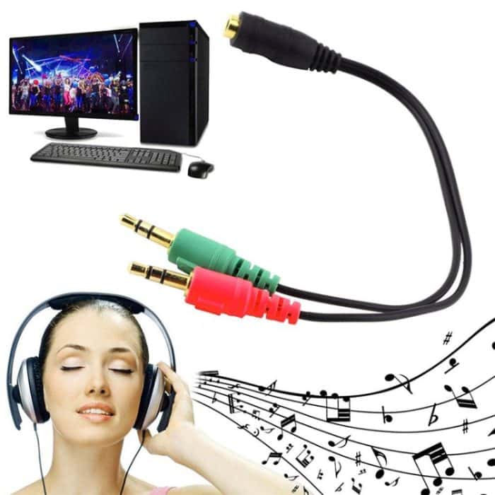 17 cm 3,5 mm Jackmikrofon + Hörphone -Kabel, kompatibel mit Telefonen, Tablets, Kopfhörern, MP3 -Player, Auto-/Heimstereo und mehr – Bild 5