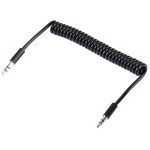 3,5-mm-Aux-Kabel mit Federspirale, kompatibel mit Telefonen, Tablets, Kopfhörern, MP3-Playern, Auto-/Heimstereoanlagen und mehr, Länge: 15 cm – 170 cm