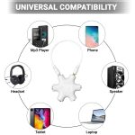 6 Anschlüsse Audio -Splitter -Kopfhöreranschluss mit 3,5 -mm -Audiokabel, kompatibel mit Telefonen, Tablets, Kopfhörern, MP3 -Player, Auto-/Heimstereo und mehr (weiß) – Bild 4