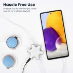 6 Anschlüsse Audio -Splitter -Kopfhöreranschluss mit 3,5 -mm -Audiokabel, kompatibel mit Telefonen, Tablets, Kopfhörern, MP3 -Player, Auto-/Heimstereo und mehr (weiß) – Bild 5