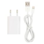 2 in 1 5V 1A EU Stecker Reiseladeadapter mit 1m 8-Pin Kabel für iPhone(Weiß) – Bild 3
