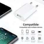 2 in 1 5V 1A EU Stecker Reiseladeadapter mit 1m 8-Pin Kabel für iPhone(Weiß) – Bild 6