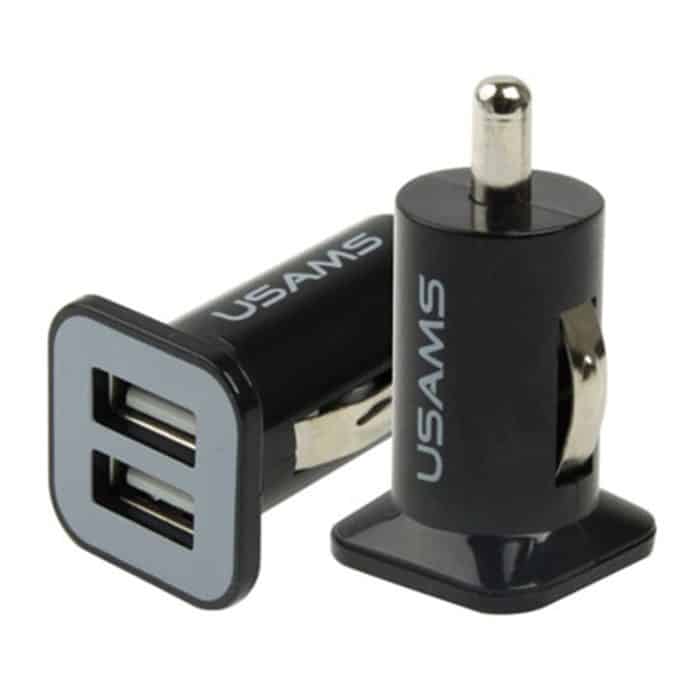 Hochleistungsfähiges 2,1 A + 1 A Dual-USB-Port-Autoladegerät für iPad Air 2 & Air & 4, iPhone 6 & 6 Plus & 5C & 5S & 4 & 4S, iPod touch, Galaxy Tablet / Note Series und andere Mobiltelefone, Navigatoren – Bild 1