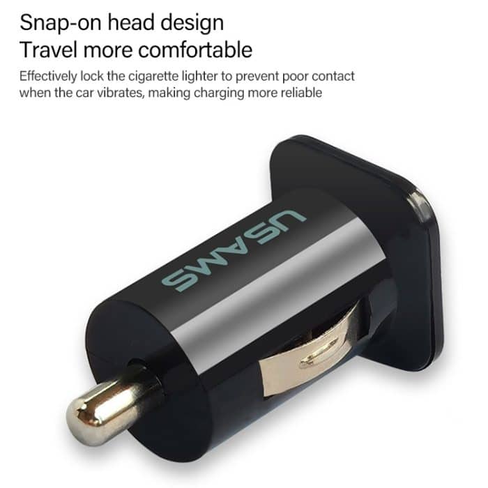 Hochleistungsfähiges 2,1 A + 1 A Dual-USB-Port-Autoladegerät für iPad Air 2 & Air & 4, iPhone 6 & 6 Plus & 5C & 5S & 4 & 4S, iPod touch, Galaxy Tablet / Note Series und andere Mobiltelefone, Navigatoren – Bild 3