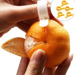 10 Stück Ringtyp Zitrone Orange Mandarine Öffner Schäler Peel Slicer Cutter Obst Haut Entferner Messer Helfer, zufällige Farblieferung