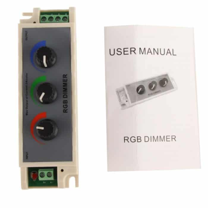 3 Kanal RGB LED Dimmer Controller für LED Lichtleiste DC12-24V, Ausgangsstrom: 3A – Bild 5