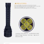 5 x CREE XM-L2 Taschenlampe mit weißem Licht, 6800 LM, Tauchtiefe: 150 m (schwarz) – Bild 7