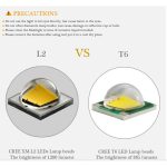 5 x CREE XM-L2 Taschenlampe mit weißem Licht, 6800 LM, Tauchtiefe: 150 m (schwarz) – Bild 8