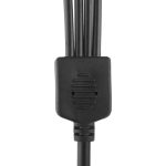 5,5 x 2,1 mm Buchse bis 4x Stecker Gleichstromkabelstecker mit Schalter für LED-Streifen, Länge: 30 cm (schwarz) – Bild 5