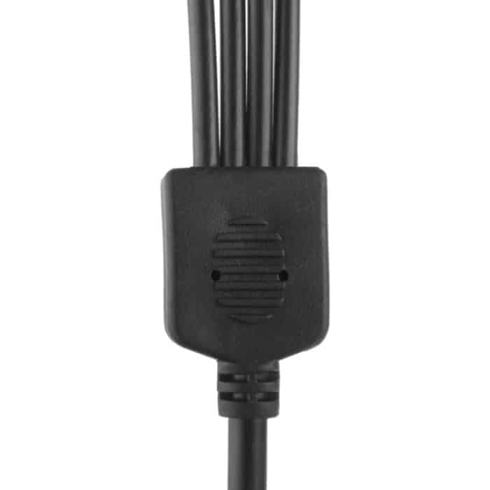 5,5 x 2,1 mm Buchse bis 4x Stecker Gleichstromkabelstecker mit Schalter für LED-Streifen, Länge: 30 cm (schwarz) – Bild 5