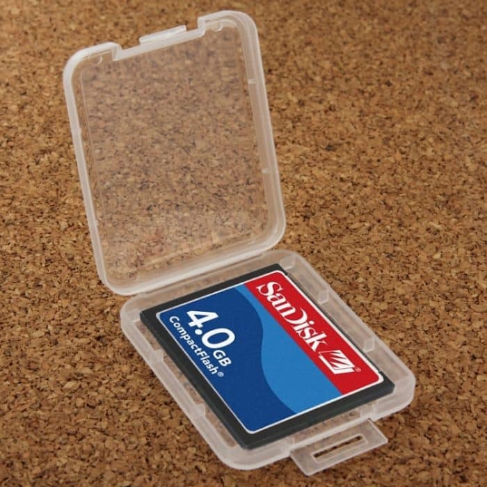 100 Stück transparente Kunststoff-Aufbewahrungskartenbox für Compact Flash Card / CF-Karte (transparent) – Bild 5