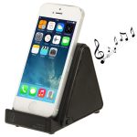 Wireless Magic Audio Amplifying Induktionslautsprecherhalter für iPhone 5 & 5S & 5C / 4 & 4S (schwarz) – Bild 2