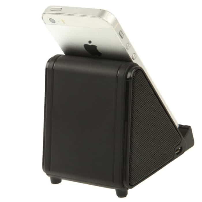 Wireless Magic Audio Amplifying Induktionslautsprecherhalter für iPhone 5 & 5S & 5C / 4 & 4S (schwarz) – Bild 3