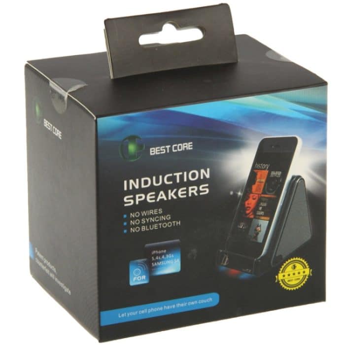 Wireless Magic Audio Amplifying Induktionslautsprecherhalter für iPhone 5 & 5S & 5C / 4 & 4S (schwarz) – Bild 8