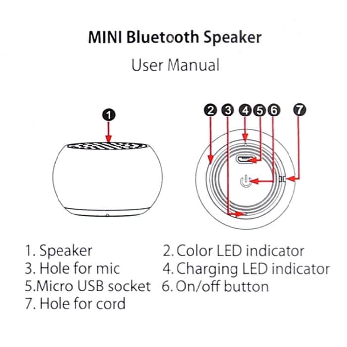 Drahtloser Mini-Bluetooth-Lautsprecher aus Metall, Freisprecheinrichtung, LED-Anzeige – Bild 6