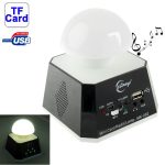 CT-0019 Multi LED Leuchtet Lautsprecher mit FM-Radio, Unterstützung TF-Karte (schwarz)