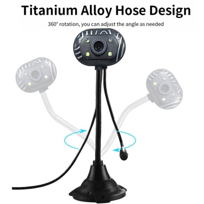 5,0 Megapixel USB 2.0 Treiberlose PC-Kamera / Webcam mit MIC und 4 LED-Leuchten, Kabellänge: 1,1 m – Bild 4