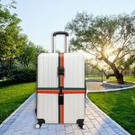 Gepäckgurt, Kreuzgurt, verstellbarer Packband-Gürtelgurt mit Passwortschloss für Gepäck, Reisekoffer – Bild 7