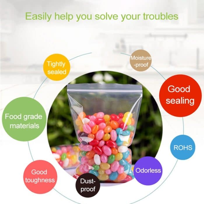 100 Stück selbstklebende Dichtung Hochwertige Kunststoff-Opp-Beutel (12 x 18 cm) (transparent) – Bild 5