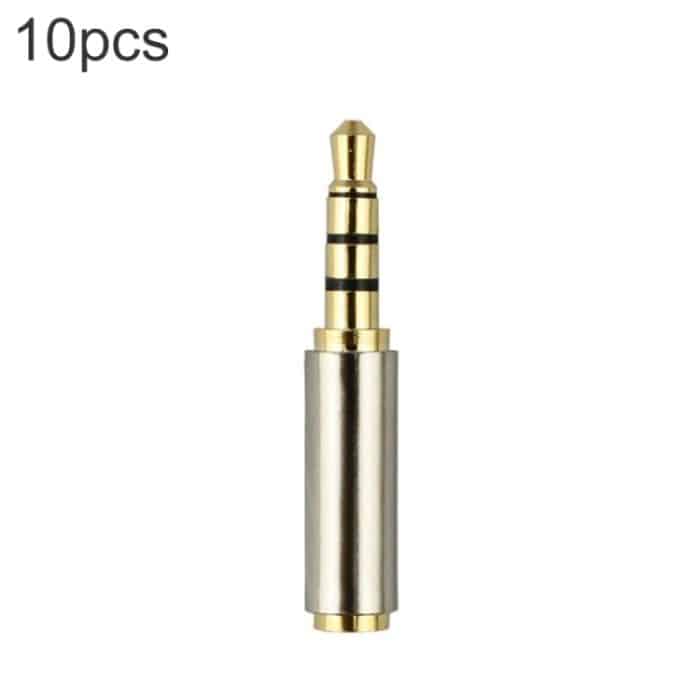 S-PC-0009.jpg 3,5 mm 4-poliger Audio-Buchsenanschluss an 2,5 mm 4-polige Adapter (10 Stück in einer Packung, der Preis gilt für 10 Stück) – Bild 1