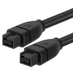 Firewire 800 IEEE1394B 9-poliges 9-poliges Steckerkabel, Länge: 1,8 m (schwarz)