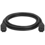 Firewire 800 IEEE1394B 9-poliges 9-poliges Steckerkabel, Länge: 1,8 m (schwarz) – Bild 2