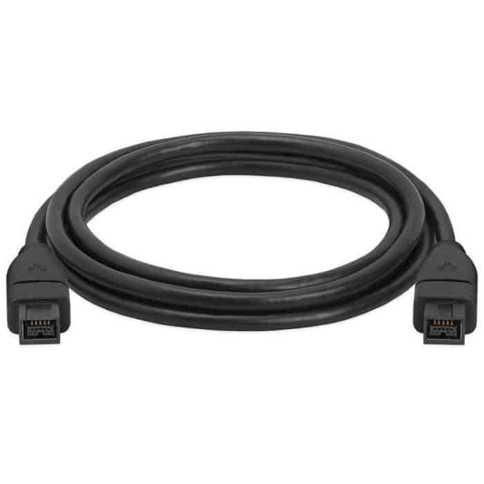 Firewire 800 IEEE1394B 9-poliges 9-poliges Steckerkabel, Länge: 1,8 m (schwarz) – Bild 2
