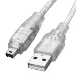 USB 2.0-Stecker auf Firewire iEEE 1394 4-poliges iLink-Stecker-Kabel, Länge: 1,2 m – Bild 2