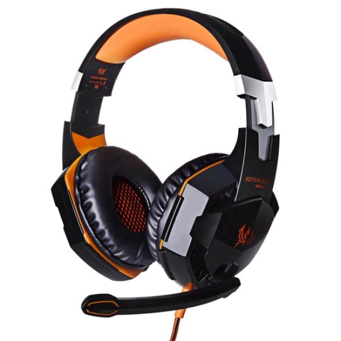 JEDES G2000 Over-Ear-Stereo-Bass-Gaming-Headset mit Mikrofon und LED-Licht für Computer, Kabellänge: 2,2 m – Bild 2