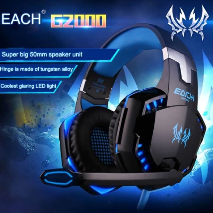 JEDES G2000 Over-Ear-Stereo-Bass-Gaming-Headset mit Mikrofon und LED-Licht für Computer, Kabellänge: 2,2 m – Bild 13