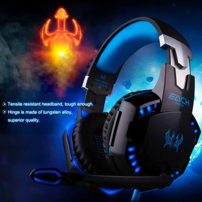 JEDES G2000 Over-Ear-Stereo-Bass-Gaming-Headset mit Mikrofon und LED-Licht für Computer, Kabellänge: 2,2 m – Bild 14
