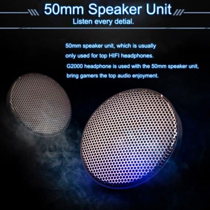 JEDES G2000 Over-Ear-Stereo-Bass-Gaming-Headset mit Mikrofon und LED-Licht für Computer, Kabellänge: 2,2 m – Bild 16