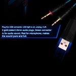 JEDES G2000 Over-Ear-Stereo-Bass-Gaming-Headset mit Mikrofon und LED-Licht für Computer, Kabellänge: 2,2 m – Bild 20