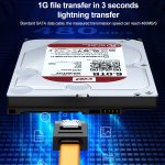 Serielles SATA-Datenkabel, mit Metallclip, Länge: 40 cm – Bild 3