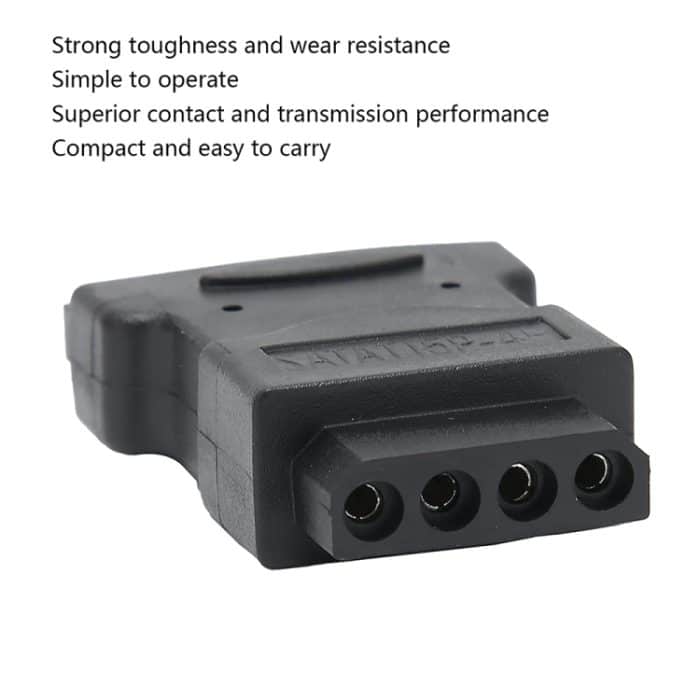 SATA 15-poliger Stecker auf 4-polige Buchse (schwarz) – Bild 4