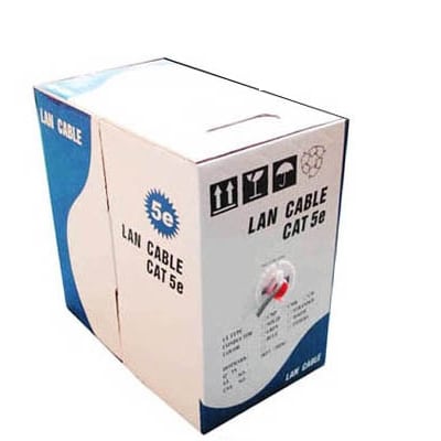 LAN-Kabel (CAT5E-Datenkabel) Länge: 305 m, CAT5E CCA, Diameter: 0.5mm, CAT5E Copper, Diameter: 0.5mm