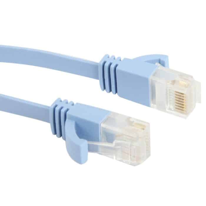 S-PC-07142.jpg CAT6 Ultradünnes Flat-Ethernet-Netzwerk-LAN-Kabel, Länge: 3 m (Baby Blue) – Bild 1