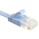 CAT6 Ultradünnes Flat-Ethernet-Netzwerk-LAN-Kabel, Länge: 3 m (Baby Blue) – Bild 3