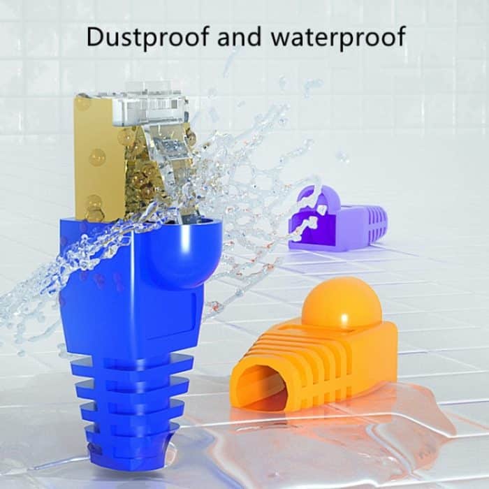 Netzwerkkabel-Kappenabdeckung für RJ45, grün (500 Stück in einer Verpackung, der Preis gilt für 500 Stück), 500 Pcs Grey, 500 Pcs Black, 500 Pcs Red, 500 Pcs Blue, 500 Pcs White, 500 Pcs Yellow, 500 Pcs Green – Bild 6