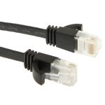 CAT6 Ultradünnes Flat-Ethernet-Netzwerk-LAN-Kabel, Länge: 5 m (schwarz) – Bild 2